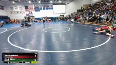 100 lbs Quarterfinal - Josey Werner, Chadron Girls vs Kylie Benim, Wright