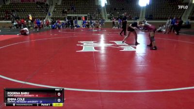 160 lbs Finals (2 Team) - Poorna Babu, Texas Woman`s University vs Emma Cole, Central Methodist University