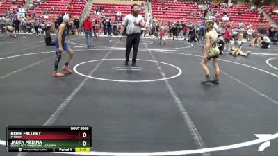 84 lbs Cons. Round 4 - Jaden Medina, Dodge City Wrestling Academy vs Kobe Fallert, Phenom