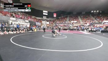 132 lbs Cons. Round 1 - Cale Wills, Augusta HS vs Cesar Sandoval, Holton HS