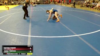 85 lbs Semis (4 Team) - Owen Tireman, Hastings vs Tayton Thiner, Worthington
