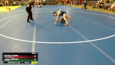 85 lbs Semis (4 Team) - Owen Tireman, Hastings vs Tayton Thiner, Worthington