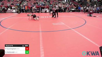 80-84 lbs Round Of 16 - Price Cunningham, Barnsdall Youth Wrestling vs Benjamin McDonald, Cleveland Take Down Club