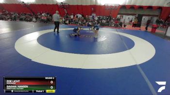 112-117 lbs Round 2 - Savana Hansen, Wrestling Factory vs Zoe Licht, Wisconsin