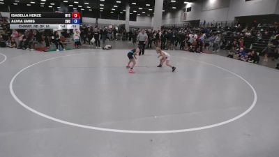 69.7-75.4 lbs Champ. Rd Of 16 - Isabella Henze, Maverick Training Center vs Alivia Emms, Simley Wrestling Club