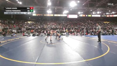6A 120 lbs Semifinal - Justus Peregrina, Coeur D Alene vs Logan Loaiza, Post Falls