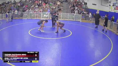 127 lbs Round 2 - Yasmin Pastrana Nino, HotShots Wrestling vs Emily Alvarado De Leon, Hillsboro Mat Club