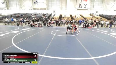 190 lbs Quarterfinal - Ryan Brown, Ruthless Aggression Wrestling Club vs Ronald Dietz, Club Not Listed