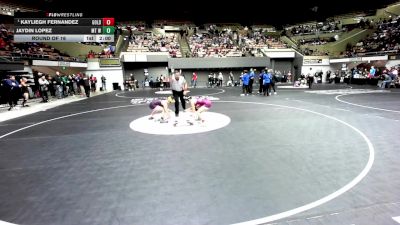 105 lbs Round Of 16 - Kayliegh Fernandez, Golden West vs Jaydin Lopez, Mt Whitney