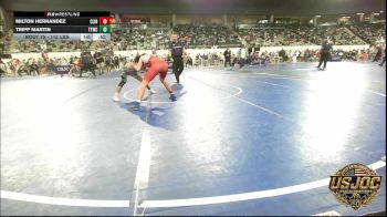 112 lbs Consi Of 8 #1 - Milton Hernandez, Clinton Youth Wrestling vs Tripp Martin, Team Tulsa Wrestling Club