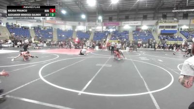 62 lbs Quarterfinal - Julisa Franco, Duran Elite vs Alexander Mendoza Galindo, Altitude Wrestling Club