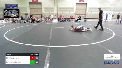 74 lbs Rr Rnd 2 - Karson Ellenberg, Big Game Wrestling Club vs Gage Schroeder, MWC Wrestling Academy