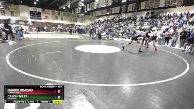 157 lbs Cons. Round 4 - Mahiro Okazaki, Torrey Pines vs Cason Wiles, Frontier