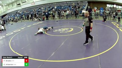 14U Boys - 75 lbs Cons. Round 3 - Forest Brooks, Contenders Wrestling Academy vs Colton Wiseman, Contenders Wrestling Academy