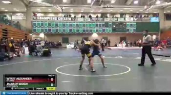 132 lbs Cons. Round 2 - Wyatt Alexander, Del Oro vs Jackson Baker, San Pasqual