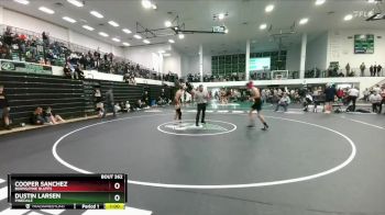 150 lbs Cons. Round 5 - Cooper Sanchez, Burns/Pine Bluffs vs Dustin Larsen, Pinedale