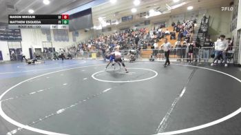 120 lbs Cons. Round 4 - Matthew Esqueda, Fountain Valley vs Mason Mikulin, Laguna Beach