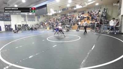 120 lbs Cons. Round 4 - Matthew Esqueda, Fountain Valley vs Mason Mikulin, Laguna Beach