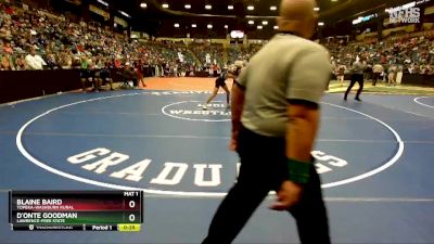 6A - 138 lbs Cons. Round 3 - Blaine Baird, Topeka-Washburn Rural vs D`onte Goodman, Lawrence-Free State