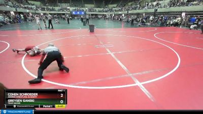 50 lbs Quarterfinal - Greysen Ganski, Team Nazar vs Cohen Schroeder, Askren Wrestling Academy