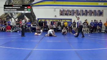 120 lbs 1st Place Match - Brayden Bohnsack, Union, LaPorte City vs Hayden Schwab, Don Bosco