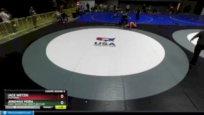 215 lbs Champ. Round 2 - Jeremiah Mora, Vasky BrosPitman Wrestling Club vs Jack Wetzig, California