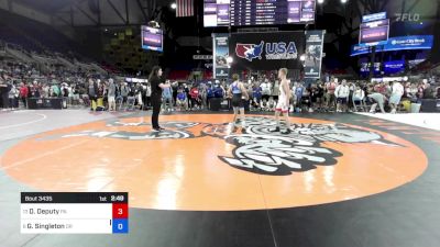 120 lbs Cons 8 #2 - Dominic Deputy, PA vs Gage Singleton, OR