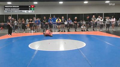 113 lbs Consi Of 16 #1 - Preston Bubash, PA vs Benito Barnhart, FL
