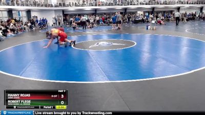 Elite 165 lbs Quarterfinal - Robert Flege, Wisconsin-La Crosse vs Manny Rojas, Iowa State