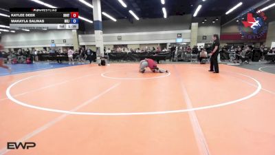 120 lbs Quarterfinal - Kaylee Deer, Southern Style Wrestling Club vs Makayla Salinas, Militia Trained Mat Club