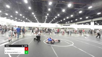 90 lbs 5th Place - John Caven, Havre WC vs Braden Schwarzenbach, Mantanona TC