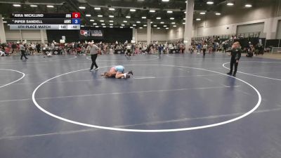 140 lbs 5th Place Match - Piper Sandell, Alber Athletics Wrestling Club vs Kira Wicklund, Ascend Wrestling Academy