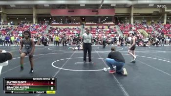 95 lbs Quarterfinal - Brayden Austin, Team Of Hard Knox vs Jaxton Duntz, El Dorado Wrestling Club