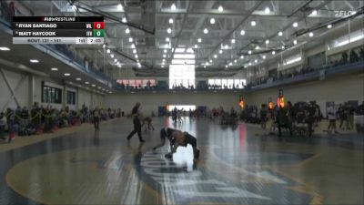 141 lbs Quarterfinal - Ryan Santiago, Wilkes vs Matt Haycook, Ithaca