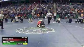 2A 160 lbs 5th Place Match - Patrick Goins, West Lincoln vs Karson Crouse, Surry Central