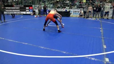 126 lbs Quarters - Ethan Humphrey, Big Game Wrestling Club vs Paxton Redenius, BTWC