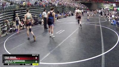 125 lbs Round 4 (6 Team) - Lincoln Underwood, Indiana Gold vs Cole Genail, Kansas Copperheads