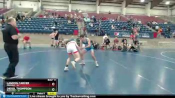 120 lbs Finals (8 Team) - Landon Carver, Oregon2 vs Diesel Thompson, MONTANA1