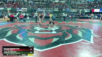 G - 152 lbs Cons. Round 2 - Kaylee Orcutt, Custer Co. (Miles City) (Girls) vs Dylan Fraker-Fox, Lockwood (Girls)