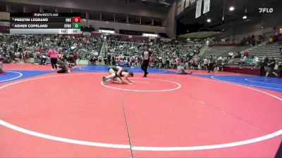 100 lbs Quarterfinal - Asher Copeland, Springdale Youth Wrestling Club vs Prestin Legrand, Gravette Wrestling Club