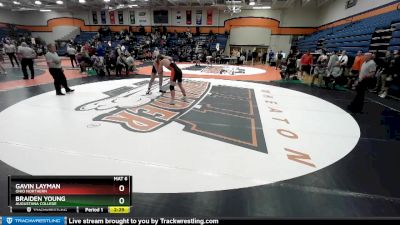 184 lbs Cons. Round 4 - Gavin Layman, Ohio Northern vs Braiden Young, Augustana College