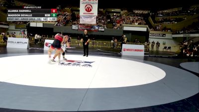 Junior Girls - 130 lbs Quarters - Madison DeValle, Will C Wood High School Wrestling vs Alanna Harwell