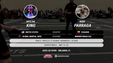 Rody Parraga vs Declan King 2025 ADCC Orlando Open/Youth Trials