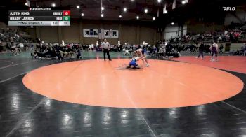 132 lbs Cons. Round 2 - Brady Larson, Harrah vs Justin King, Grain Valley