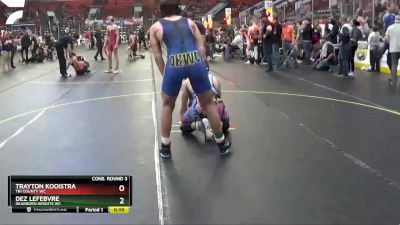 170 lbs Cons. Round 3 - Dez Lefebvre, Dearborn Heights WC vs Trayton Kooistra, Tri County WC