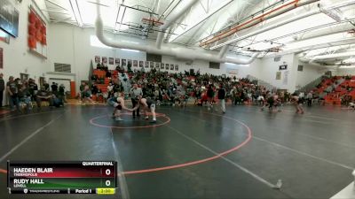 190 lbs Quarterfinal - Haeden Blair, Thermopolis vs Rudy Hall, Lovell