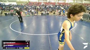 98 lbs Cons. Round 2 - Peyton Beckett, WA vs Rhys Rimbert, AK