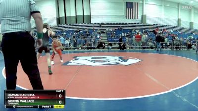 98 lbs Quarterfinal - Griffin Wallace, Team NBWC vs Damian Barbosa, Honey Badger Wrestling Club