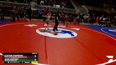 63 lbs Champ. Round 1 - Clayton Thompson, Pinedale Pummelers Wrestling Club vs Jesse Gortney, Tri-State Grapplers