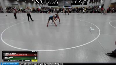 132 lbs Cons. Round 7 - Luke Adams, Corespeed Wrestling - Hutto-Round Rock vs Ian Cook, Michigan